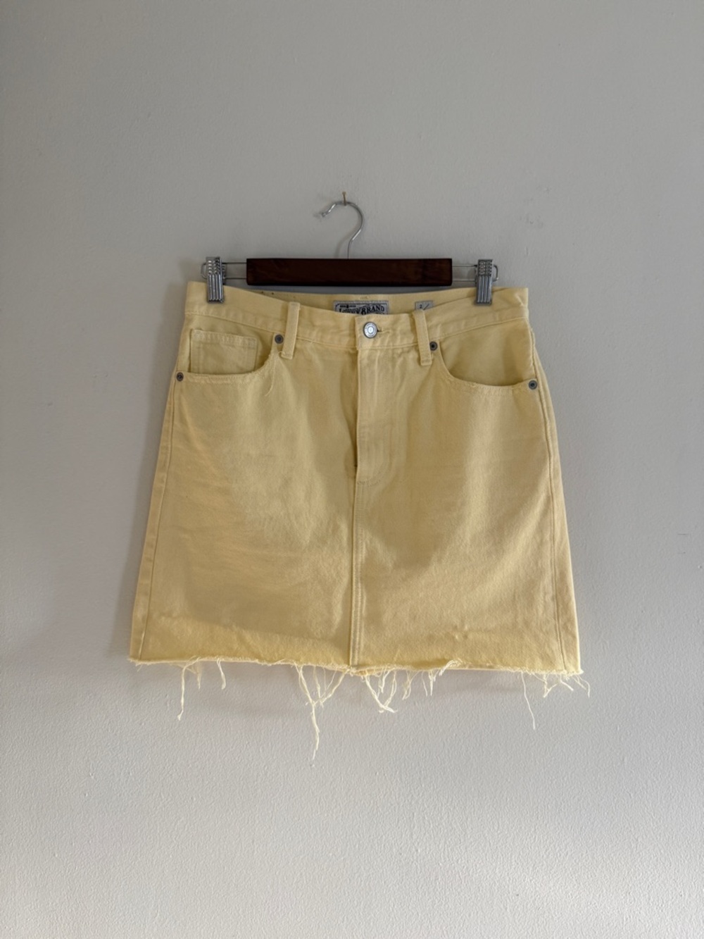 Lucky Brand Yellow Denim Mini Skirt